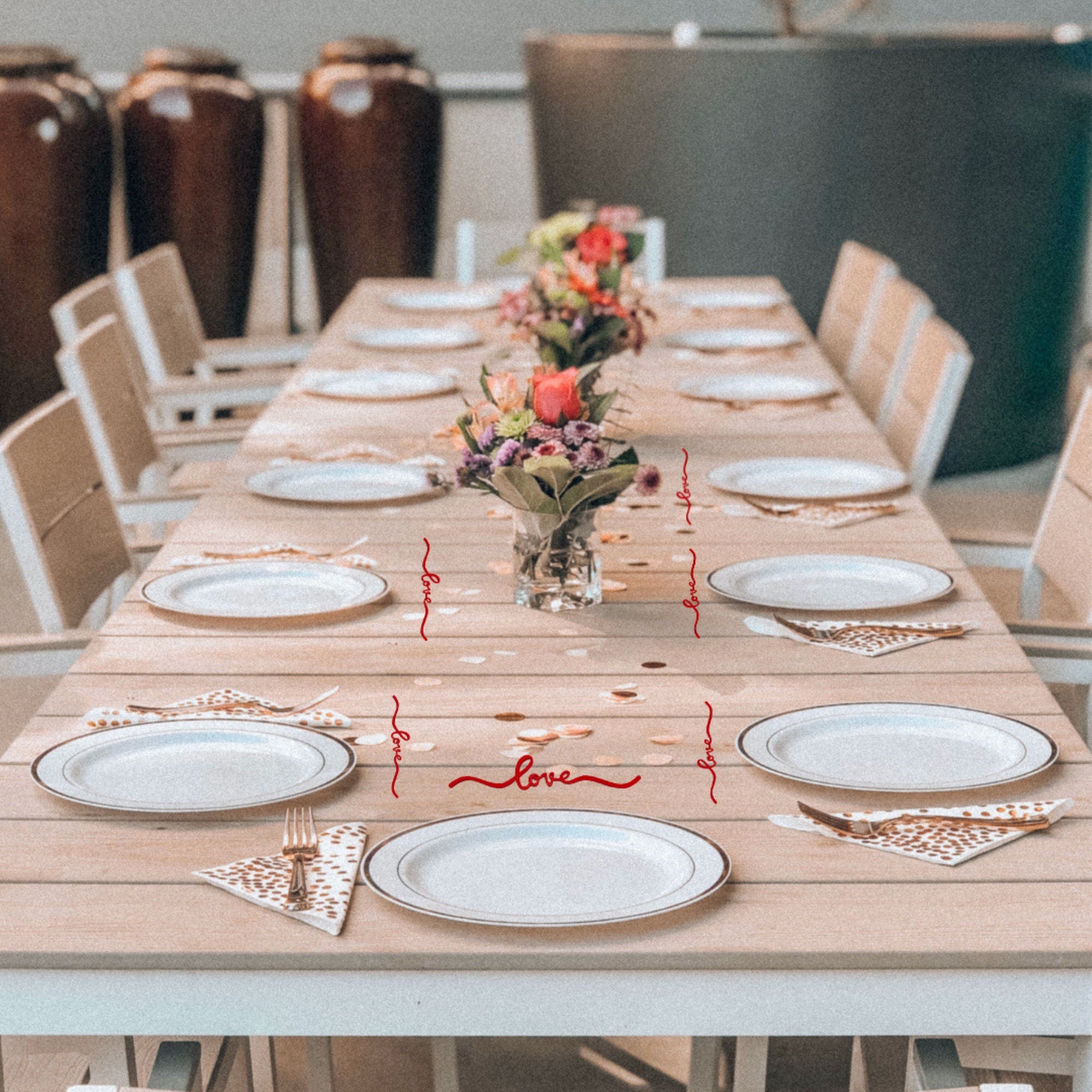 Love letters decorations red or gold | 3D love sign for wedding decor| Valentine's Day table deco | table settings wedding